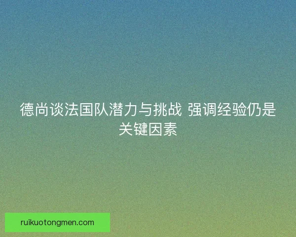 德尚谈法国队潜力与挑战 强调经验仍是关键因素